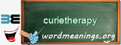 WordMeaning blackboard for curietherapy